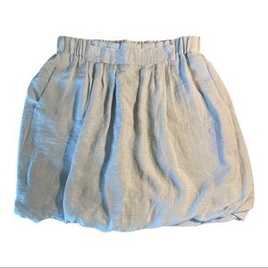 BCBGMaxAzria Mini Skirt with Pockets Elastic Waistband Gray Silver Size S